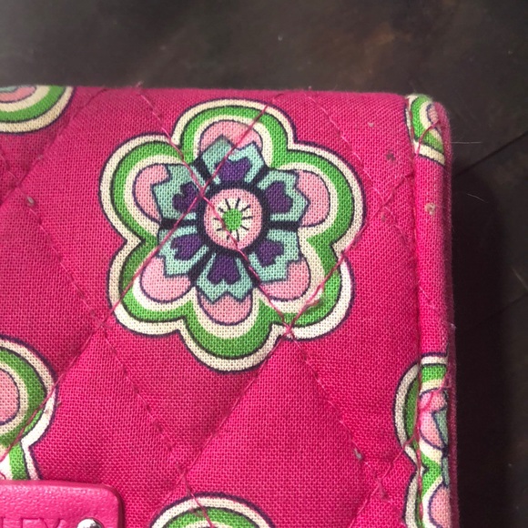 Vera Bradley Petite Tr-Fold Wallet - Pink Floral - Picture 6 of 8